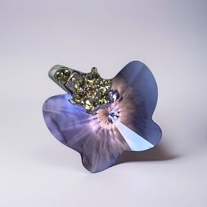Elegant Purple Butterfly Ring